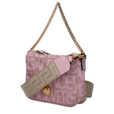 Versace Pink Fabric Handbag